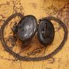 Orologio da Tasca Steampunk da Uomo Nero Motivo Campane dell'Inferno Orologio da Tasca al Quarzo Ciondolo Collana Catena FOB Orologio Migliori Regali per Uomini Donne