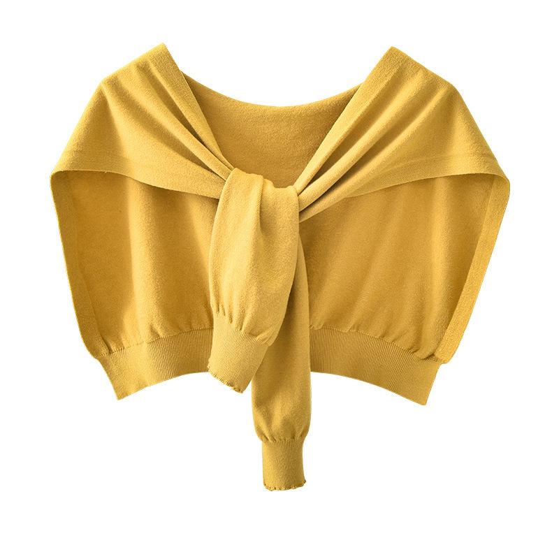 Korean Cashmere Wool Knit Women Fake Collar Shawl Summer Air Conditioned Shoulder Protect Cervical Spine Thicken Warm Scarf Q36