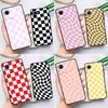 Checkerboard Pattern Mustard Yellow Case For Realme C55 C33 C31 C35 C30 C11 C15 C25s C21Y GT Neo 5 3T 2T 8 9 10 11 Pro Plus