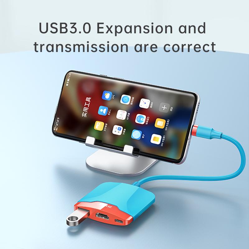 Multifunctional Type-c Simpler Expansion Metallic With Pd Charge Type Usb C 3.0 Hub 3 In 1 Adapter For Switch