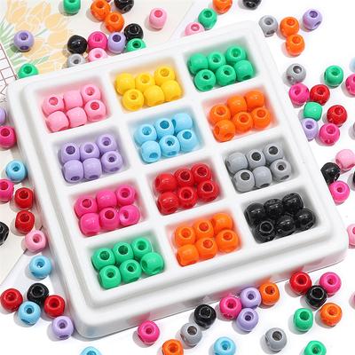 5 stücke Große Löcher Acryl Perlen Lose Spacer Perlen Für DIY Handarbeit Armband Halskette Schmuck Machen Zubehör