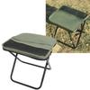 Portable Foldable Stool with Shoulder Strap Outdoor Foldable Stool for Mountaineering and Hiking Green Large Size