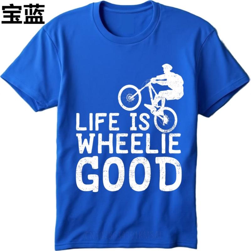 Breathable For Unisex Round Neck Tshirt Streetwear Life Is Wheelie Good Fashionable Unisex Teeshirt Oversized Tshirt Vintage Tshirt