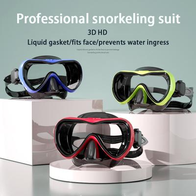 Neu Große Rahmen Tauchen Schnorcheln Maske HD Gehärtetem Glas Wasserdichte Tauchen Brille Tauchen Maske Set