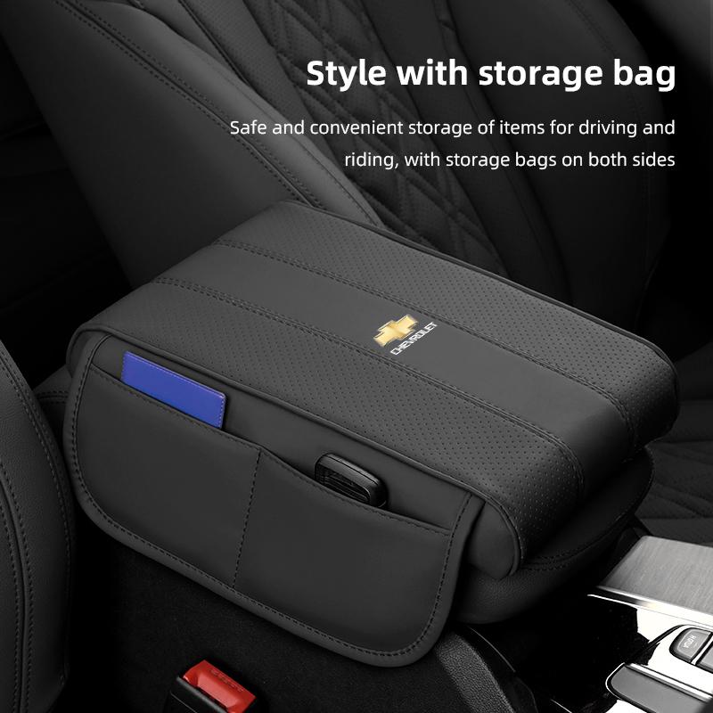 5CM Car Leather Armrest Box Height Pad Memory Foam Armrest Mat For Chevrolet Trax Niva Avalanche Orlando Kalos Equinox Z71 Sonic