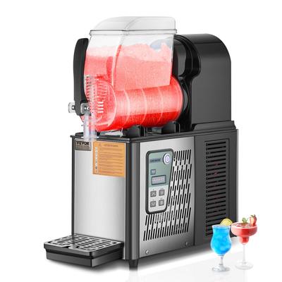 VEVOR Commercial Slushy Machine, 4L Single Tank Frozen Drink Machine, 16 Cups Stainless Steel Margarita Smoothie Frozen Drink Maker