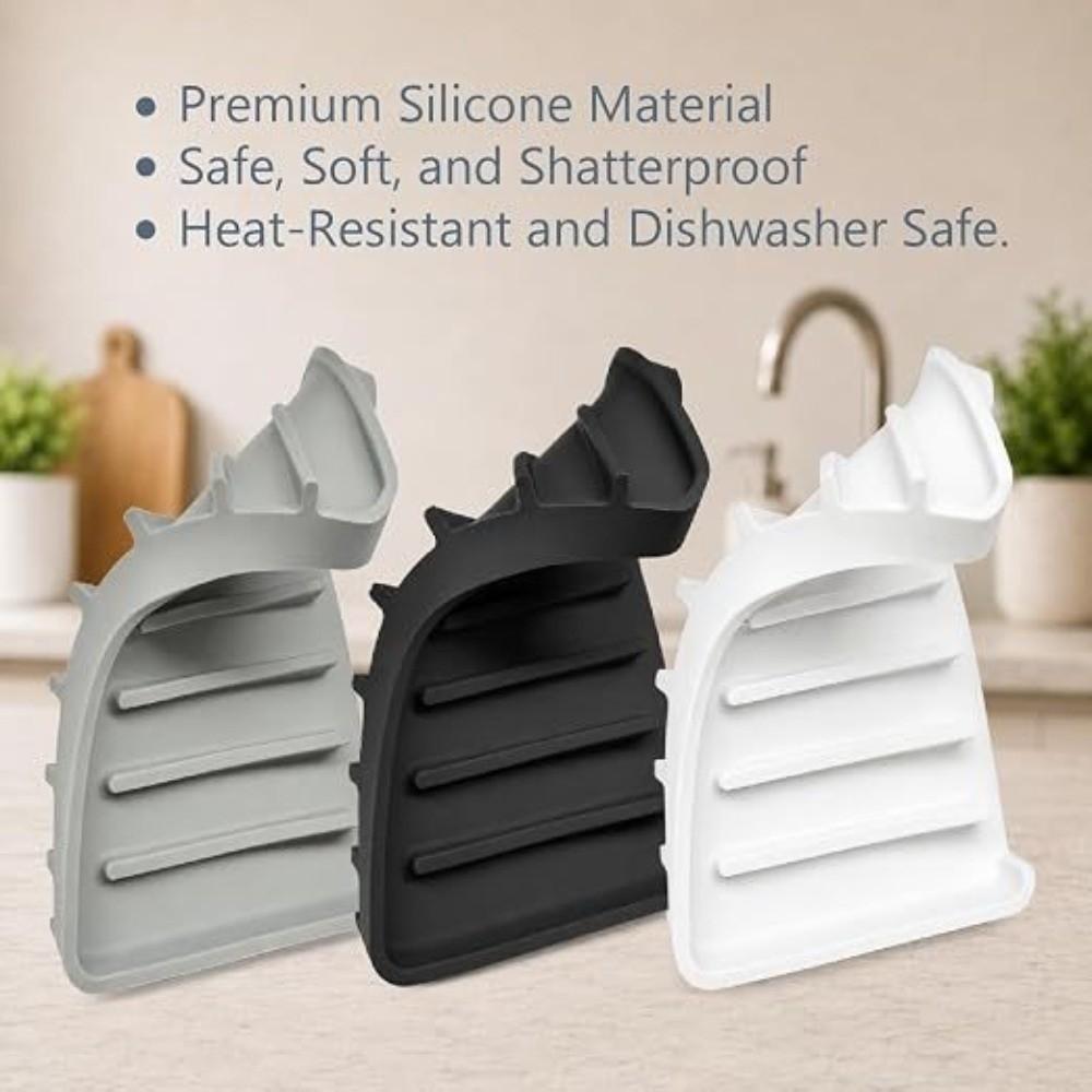 Non-Slip Soap Holder Diversion Sink Splash Guard Mat Drainage Soap Dish  for Bathroom and Kitchen