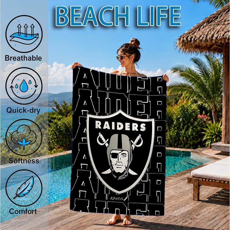 Football Club Emblem Beach Towel, Microfiber Beach Towel, Perfect For Pool, Beach, Travel, Home Decor Beach Party Fan gifts