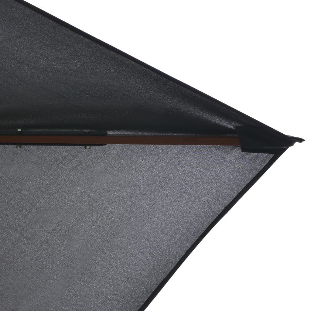 Wooden Mast Sun Umbrella 200 X 300 Cm Anthracite Grey