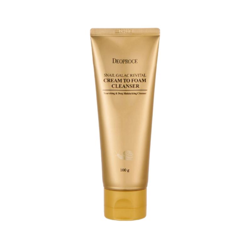 Deoproce Snail Galac Revital Cream to Foam Cleanser 100g – Brightening & Elasticity Deep Cleansing Foam