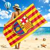 FC Barcelona Beach Towel Quick Dry Soft MicrofiberSand Resistant Oversized Cabana Bath Sheet for Swimming Pool Travel Gift