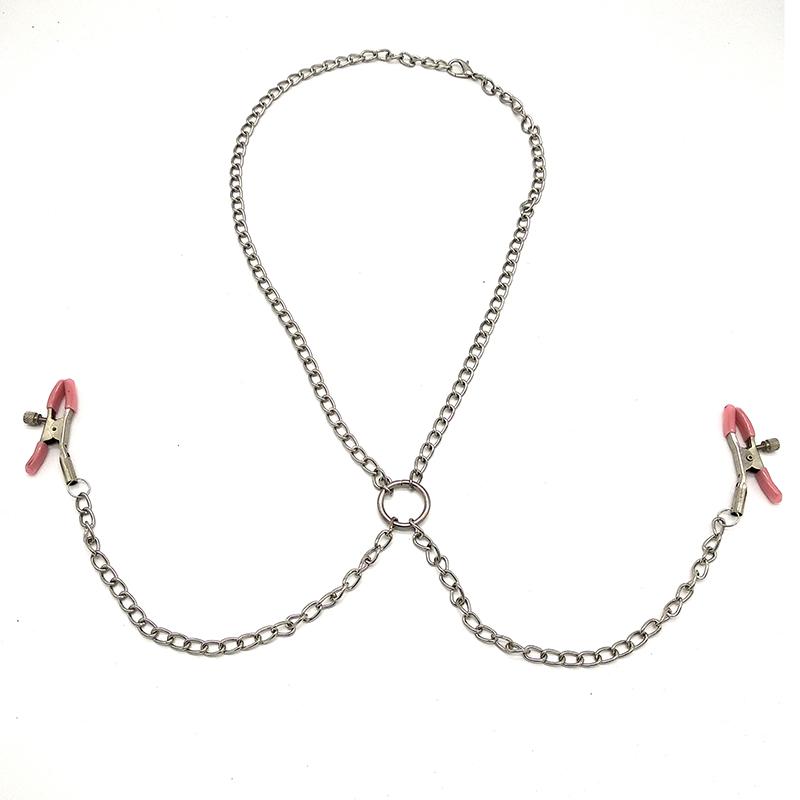 Neck Chain Erotic Nipple Stimulator Clamps BDSM Toys Breast Clips Flirting Pinzas Pezones Nipple Massager Clamp Adult Sex