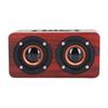Speaker Portable Red Dual Speakers Voice Call Usb Charging Wooden Speaker Subwoofer