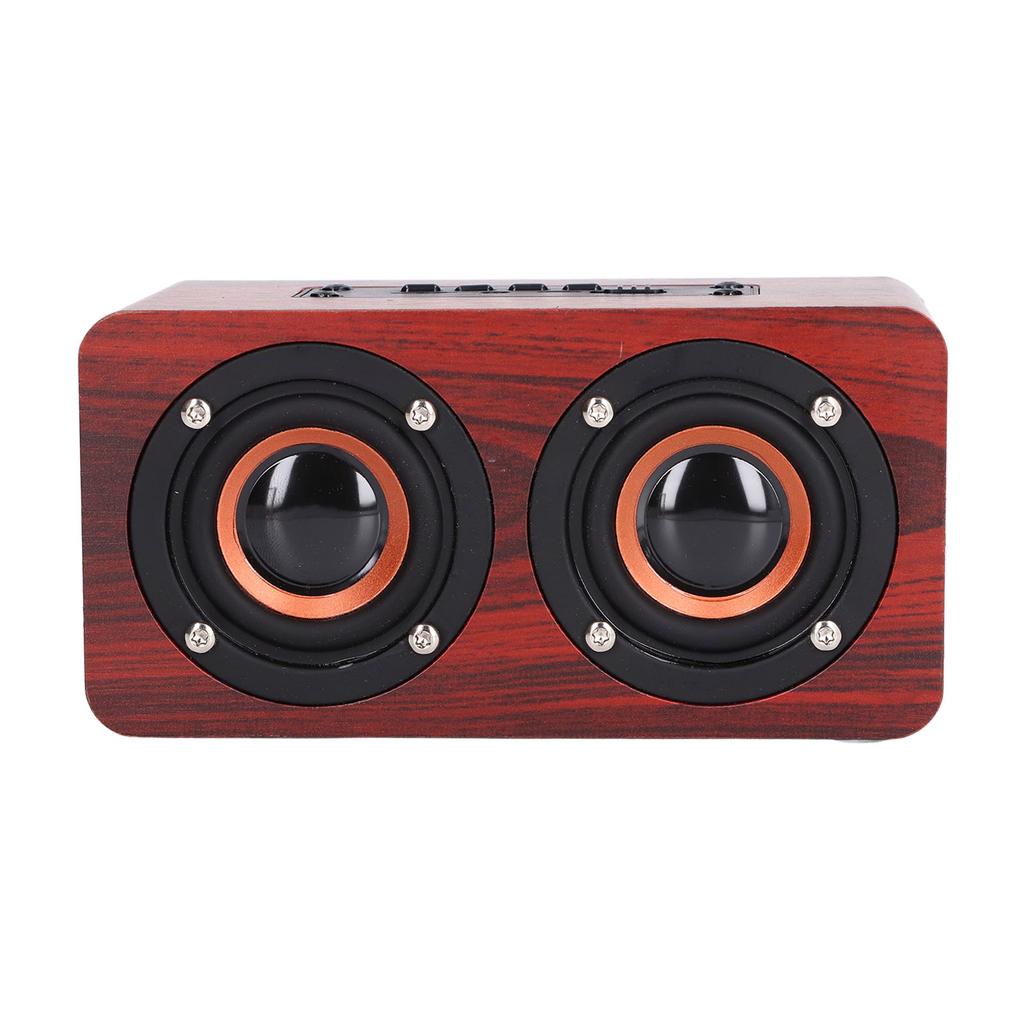 Speaker Portable Red Dual Speakers Voice Call Usb Charging Wooden Speaker Subwoofer
