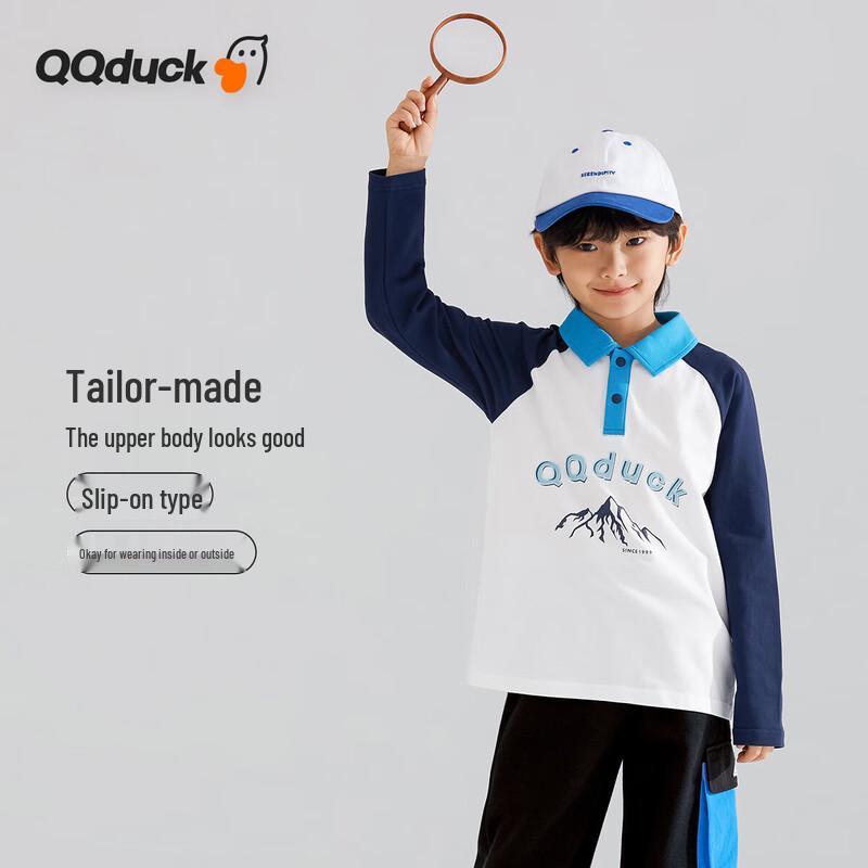 QQ DUCK Kids' Long-Sleeve Polo Shirt