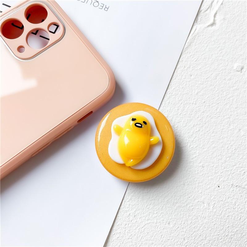 

New Pizza Fried Egg With Shiny Surface Foldable Phone Holder Ring Airbag Gift Wholesale Sample Delivery Dropshipping