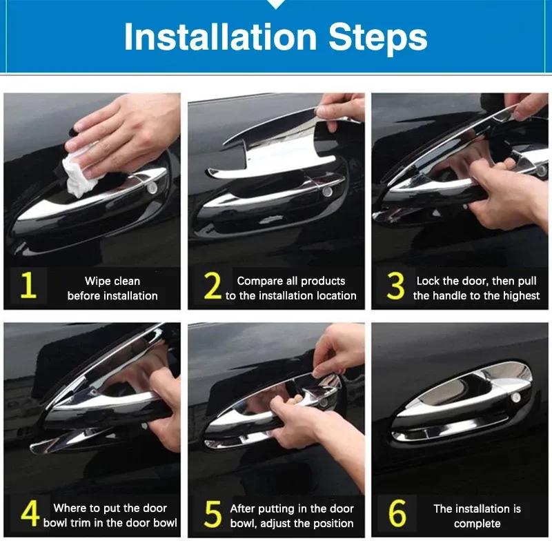 For Mazda MX-30 MX 30 DR     Chrome Door Smart Handle Cover Trim Set Decorate Protective Stickers Car Accessorie