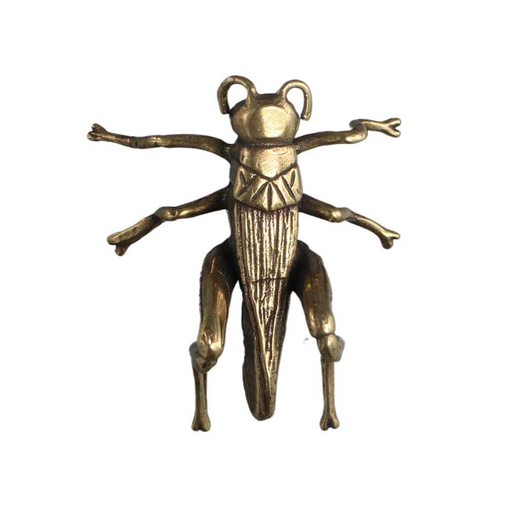 Cricket Brass Cricket Solid Brass Cricket Statue Micro Miniatures Desktop