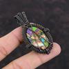 Fiesta Kingman Turquoise Pendant Multi Copper Turquoise Pendant Copper Wire Wrapped Gemstone Pendant Gift For Mother Handmade Copper Jewelry