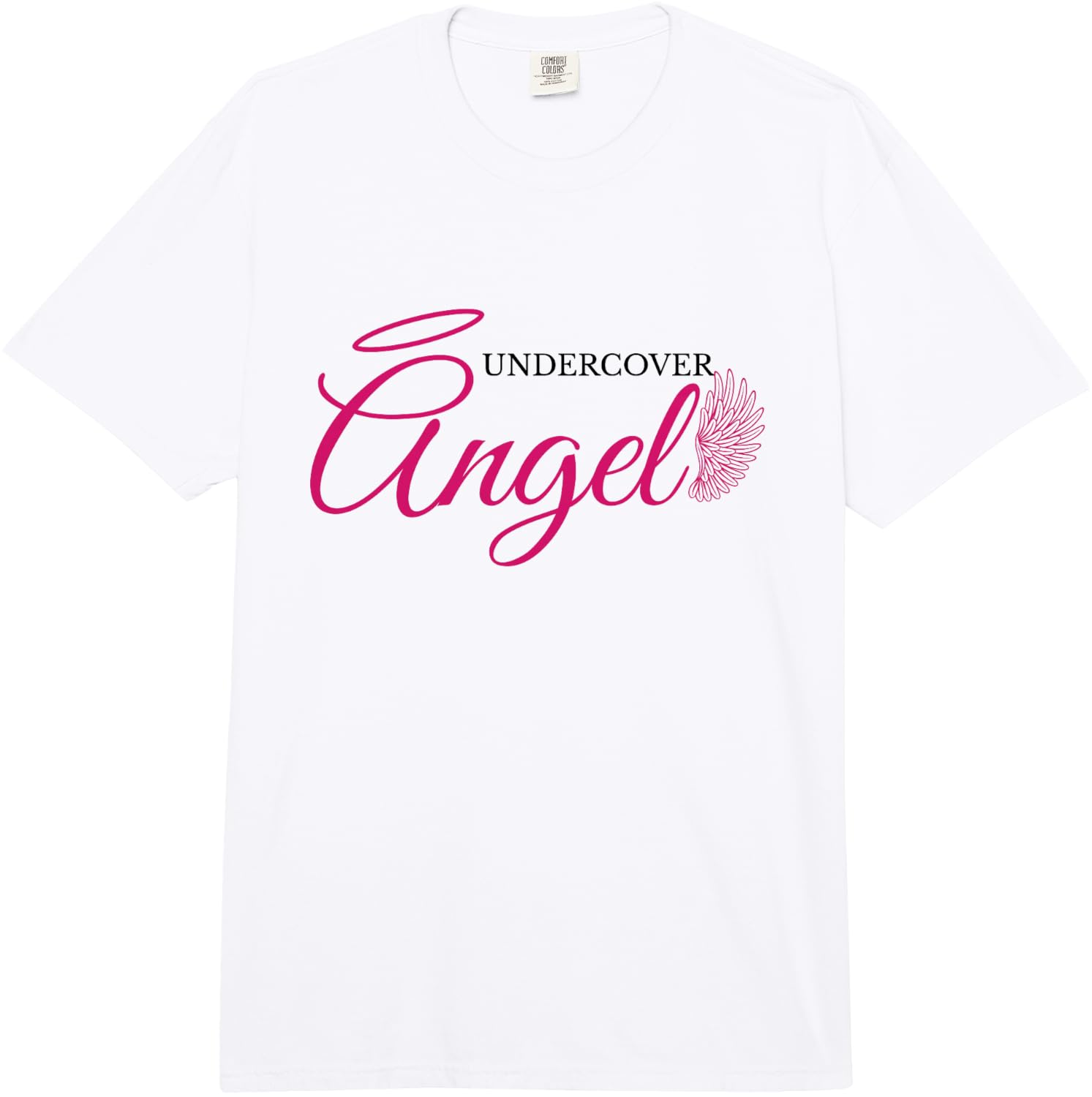 Undercover Angel Wings God Awesome Funny Gift Comfort Colors Adult Heavyweight  Unisex T-Shirt L