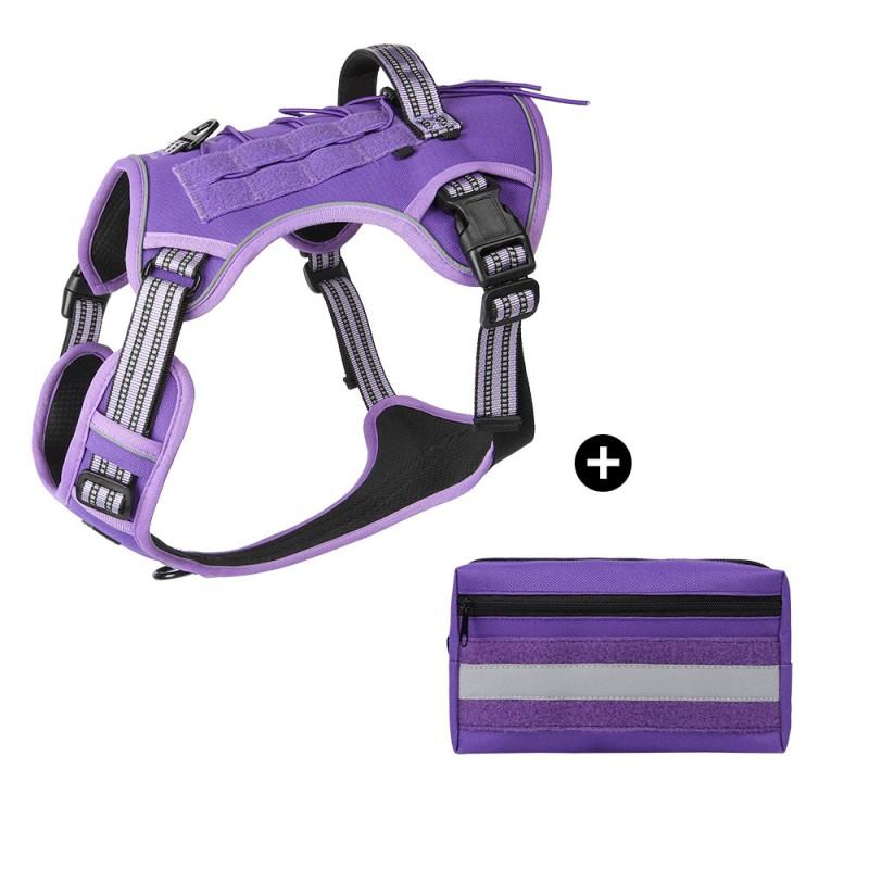 Imbracatura a pettorina per cani Heavy-Duty con sistema Molle per cani di taglia grande, per passeggiate all'aperto, controllo