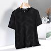 Short-sleeved Ice Silk Short-sleeved T-shirt Men's Thin Loose Quick-drying T-shirt Running Sports Elastic Men's Top Large Size