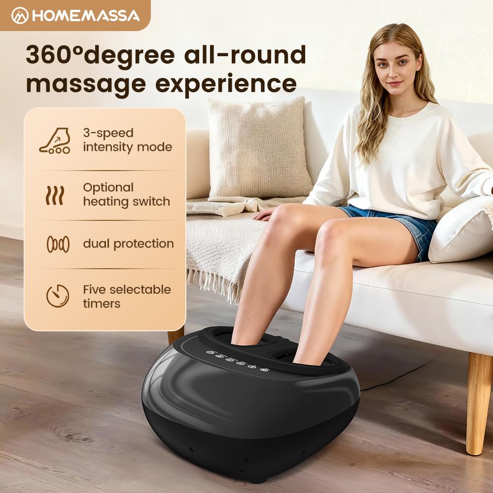 Intelligent full-body Temperature foot massager, with multiple strength settings, suitable for most foot sizes, EU adapter, the ideal gift for elders