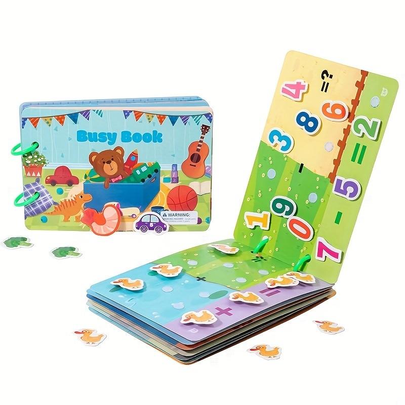 Montessori Quiet Books Puzzle Game Busy Book Animal Number Paste Matching English Early Learning Education Toys for Toddlers
