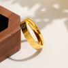 4mm Get Rich Soon Flower Closed Ring Women 24K Gold AU999 - Premium Gold Texture, Low-key Luxury Charm