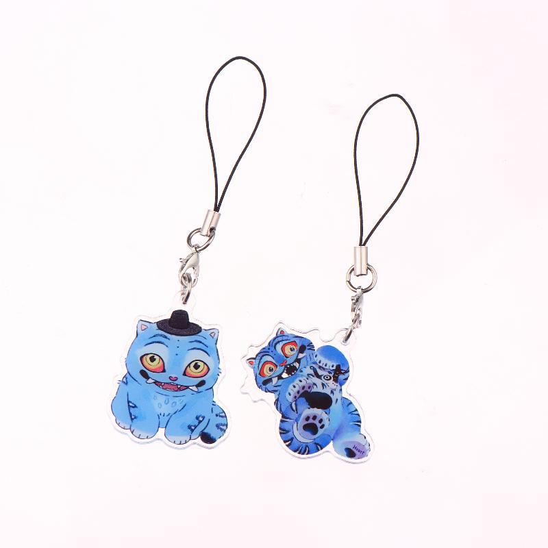 Kawaii Anime Demon Hunters Tiger Phone Lanyard Cartoon Kpop Anime Mobile Phone Chain Keyring Bag Pendant Decoration Gifts