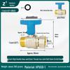 All Copper High Flow Two-Handle Ball Valve with Quick Connect Male and Female Threads for Fan Coil Switch.
