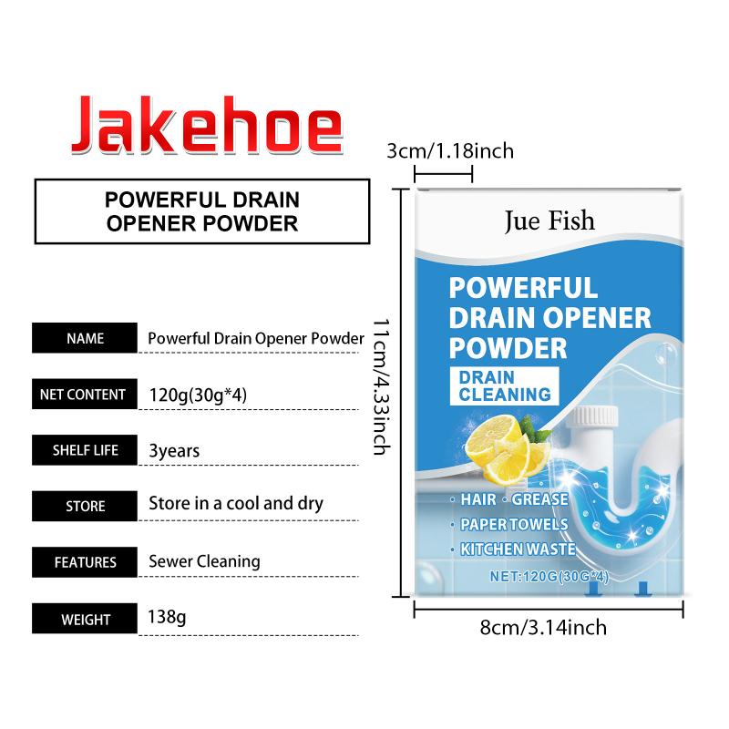 Sewer Cleaning Solution Powder Powerful Safe Formula Removes Blockages in Shower Sink Toilet for Home