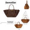 DEMELLIER Bolsa Tote Wing de Camurça – Grande Capacidade, Bolsa Versátil para Mulheres