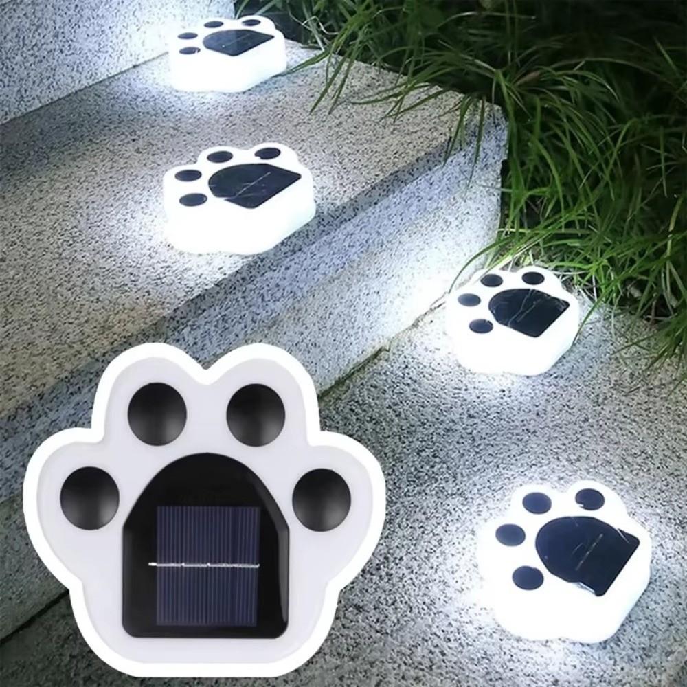 Cartoon Solar Light Bear Paw Print Lawn Light Outdoor LED Solar Light  LED Street Path Decoration