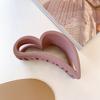 Korean Crab Hair Clip Women Love Pattern Hair Clip Colorful Solid Color Hollow Out Plastic Hair Claw Girls Hair Accessories New