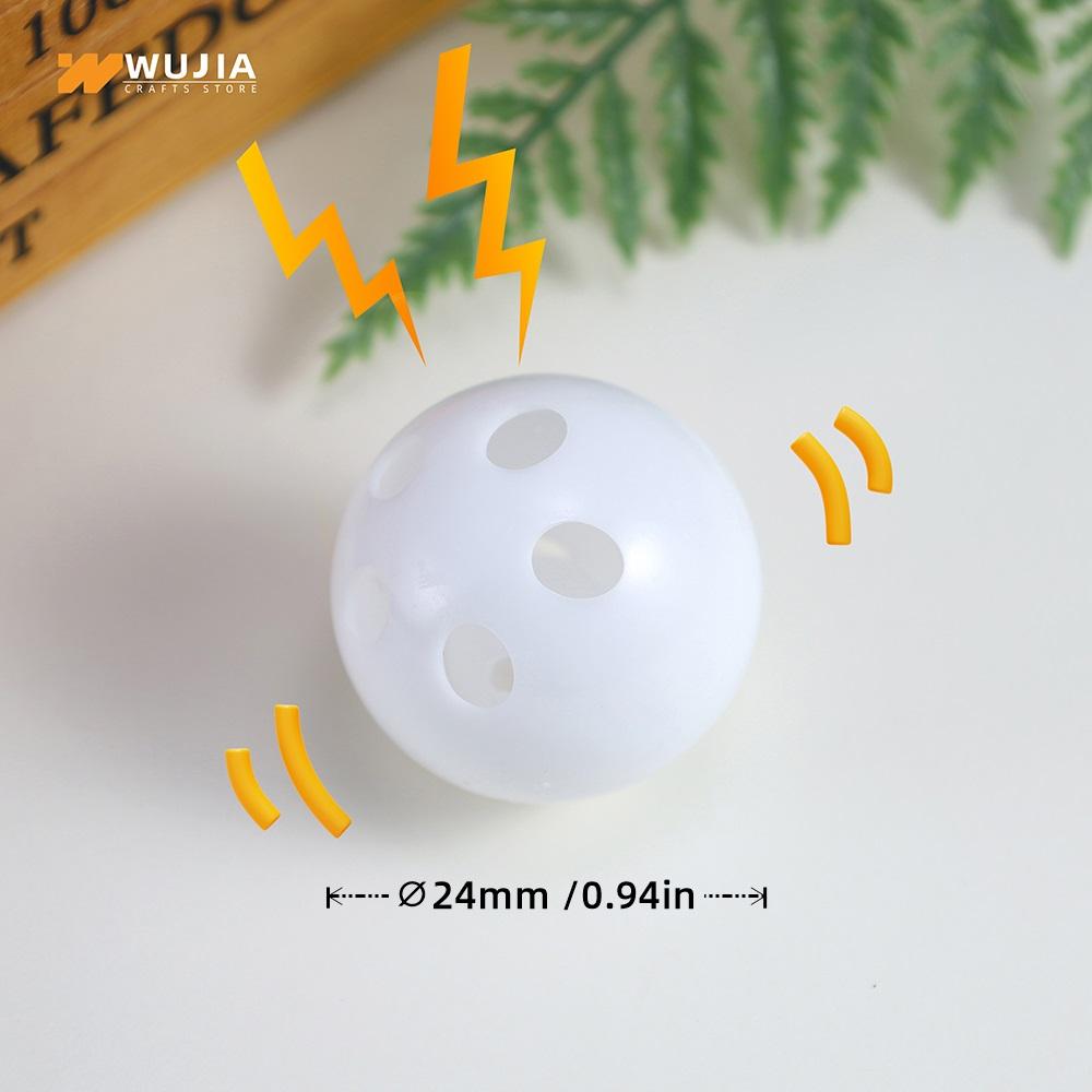 30Pcs 24mm Plastic Rattle Squeaker Bell Balls Noisemaker Repair Fix DIY Crafts Insert Pet Baby Random Color1pcs Plush Dol