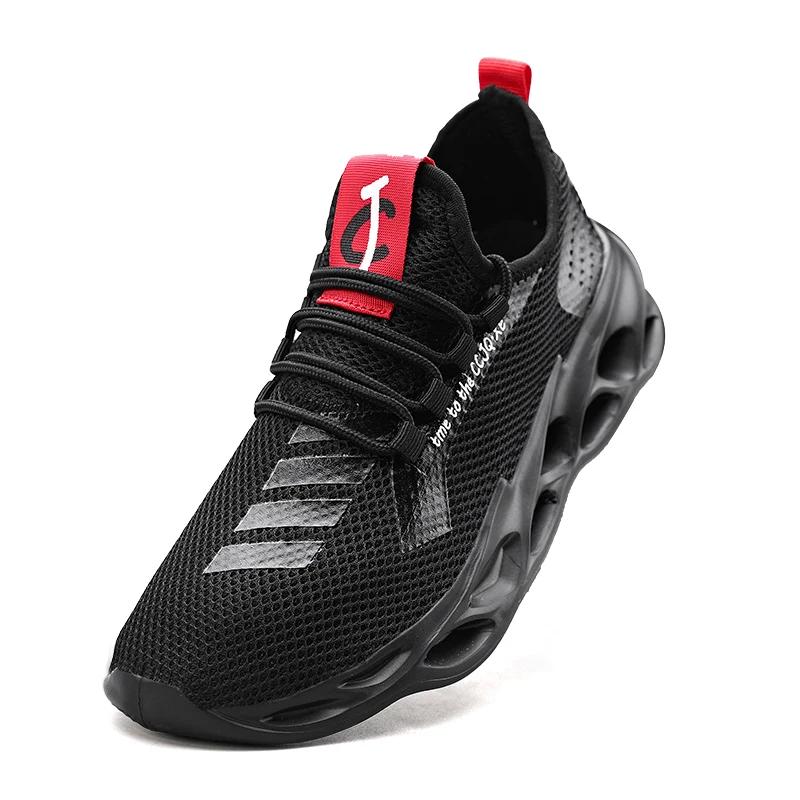 Comfortable Flying Weave Men's Casual Shoes Fashion Lightweight Man Casual Sneakers Summer Breathable Men Athletic Jogging Shoes