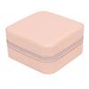 Portable Jewelry Box PU Leather Travel Jewelry Organizer Storage Case with Mirror Velvet Lining for Women