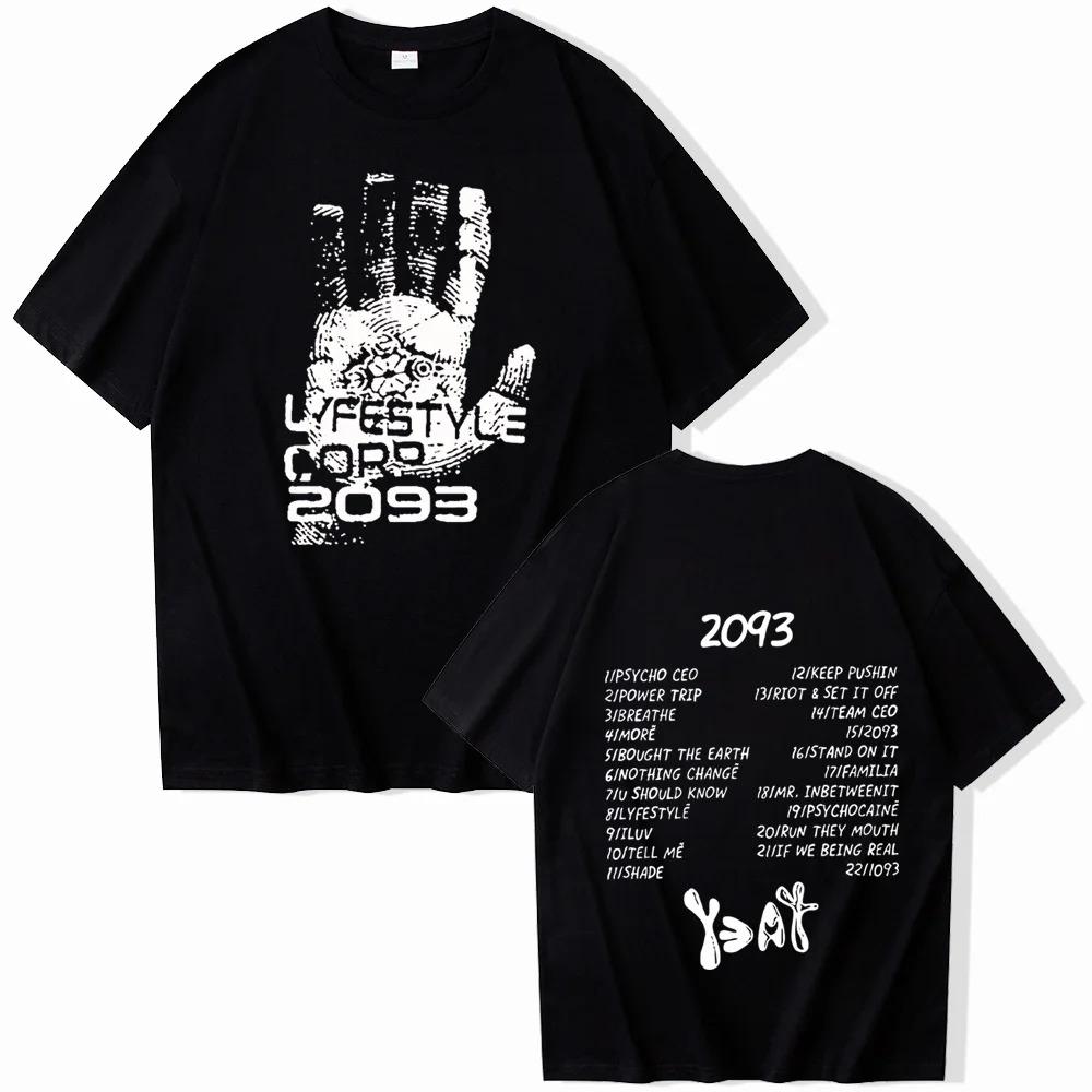 Yeat 2093 T-Shirts Unisex Harajuku O-Neck Short Sleeve Shirts Fans Gift