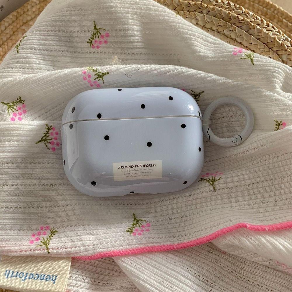 Blue Polka Dots Earphone Case TPU Protective Case for Airpods 1/2/3/4/pro/pro2 Earphone Accessories