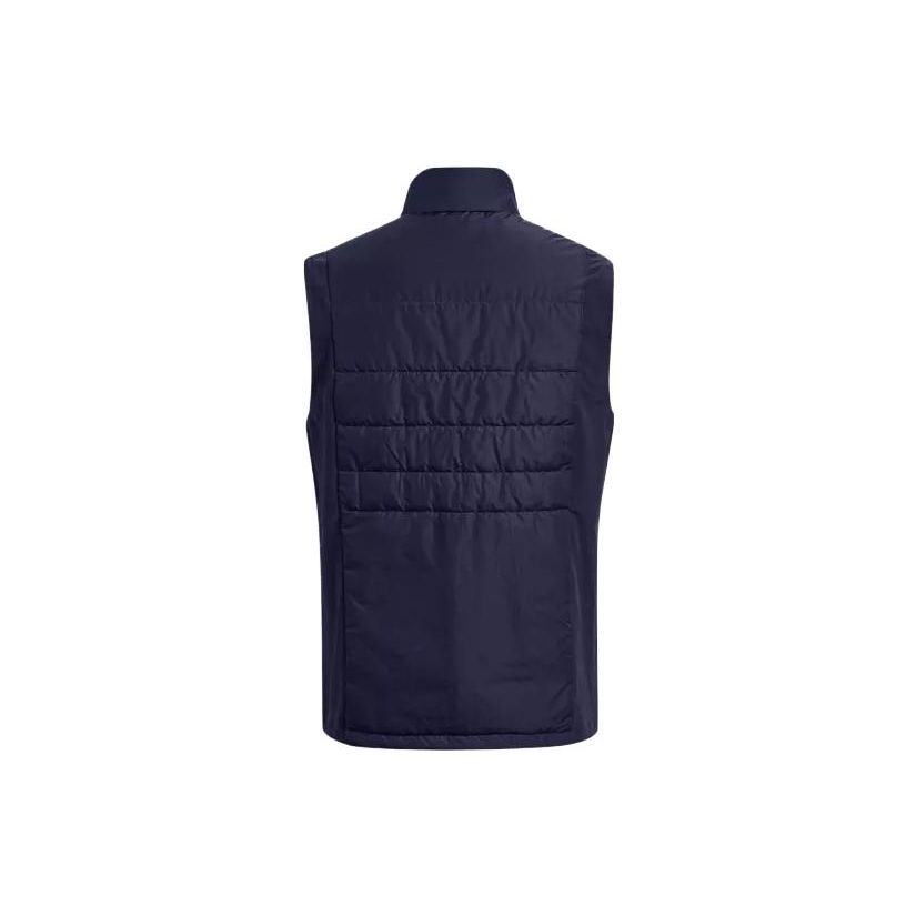 Under Armour Solid Color Stand Collar Zip Pocket Vest Men Vests Navy 1378497-410