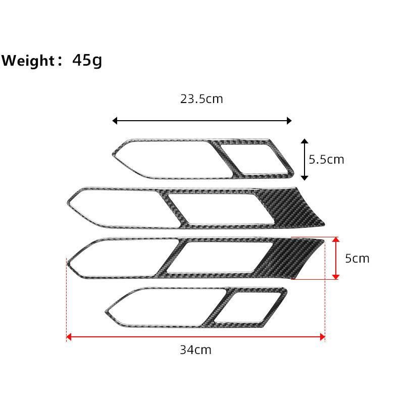 Carbon Fiber Car Interior Door Handle Panel Trim Cover For Volkswagen VW Magotan Arteon Window Control Panel Sticker