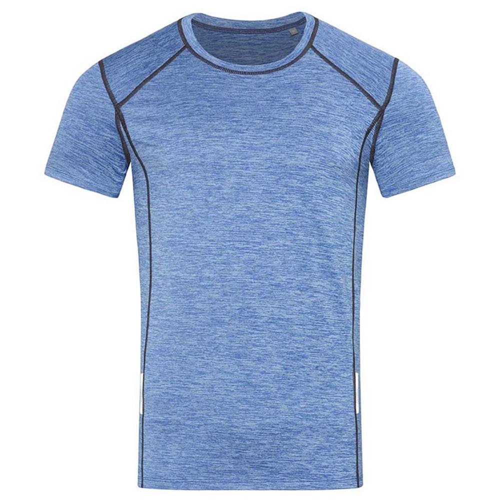 Stedman Mens Heather Reflective Detail Slim Sports T-Shirt