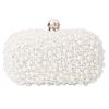 Elegant Pearl Evening Clutch: Soft Surface Women's Shoulder & Crossbody Bag, Perfect for Brides and Special Occasions.