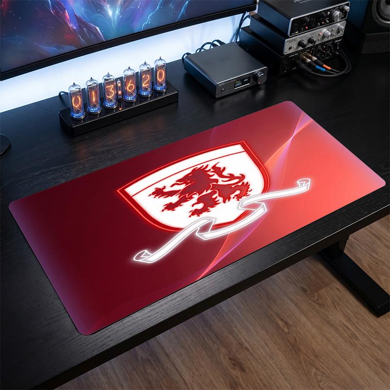 Middlesbrough Fußball Druck Großes Mauspads, Anti-Rutsch Erweitertes Gaming Schreibtischmatte für Büro Zuhause