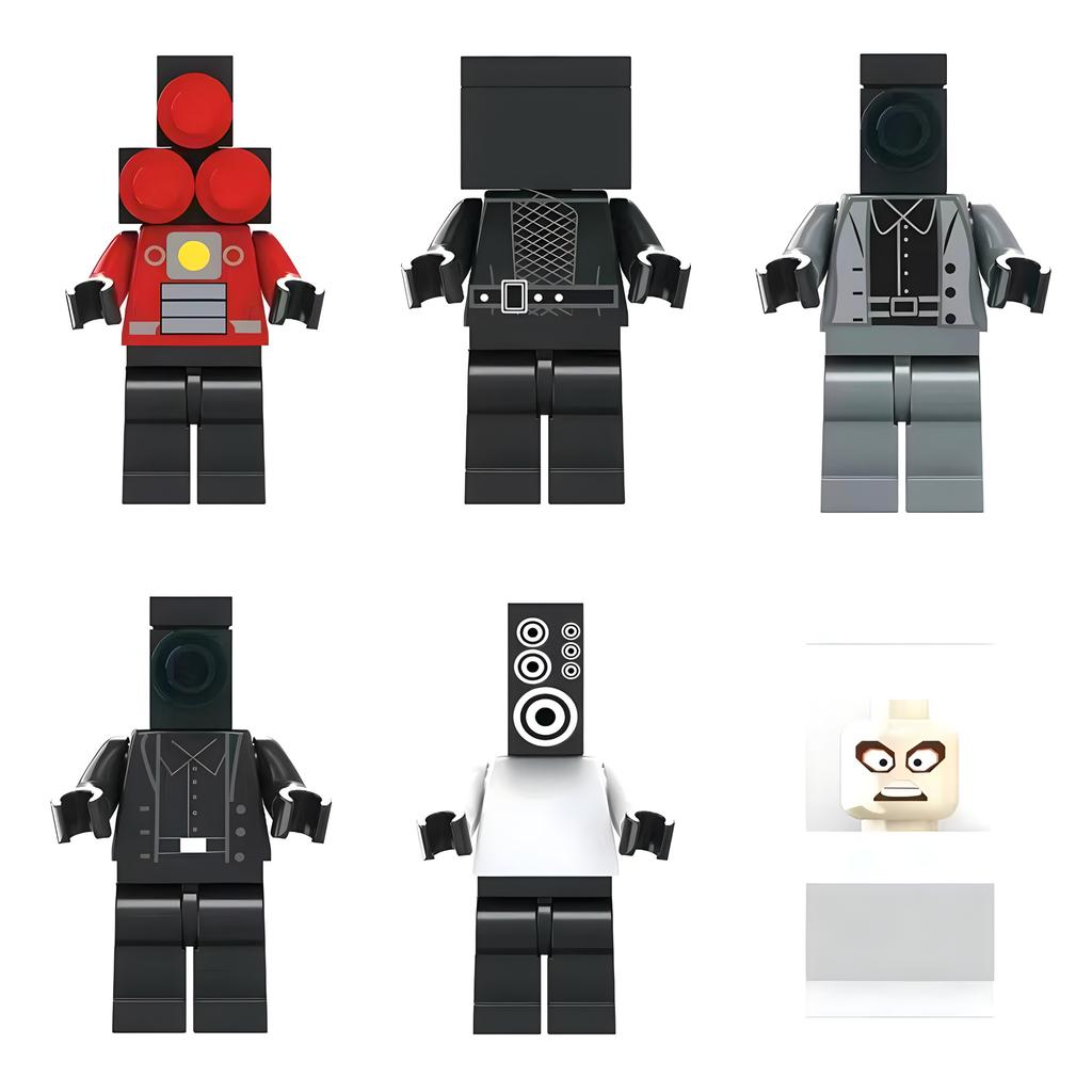 Assembling Educational Building Block Wn Toilet Man Series Audio Man Monitoring Man Tv Man Doll Building Block Toy