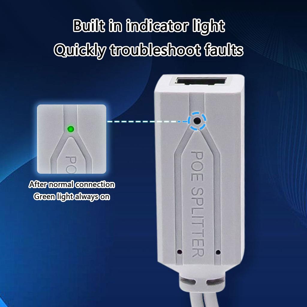 Versatilitys USB PoE Splitter Converter Supports 48V to 5V Conversion for USB Devices Cameras Tablets for Home