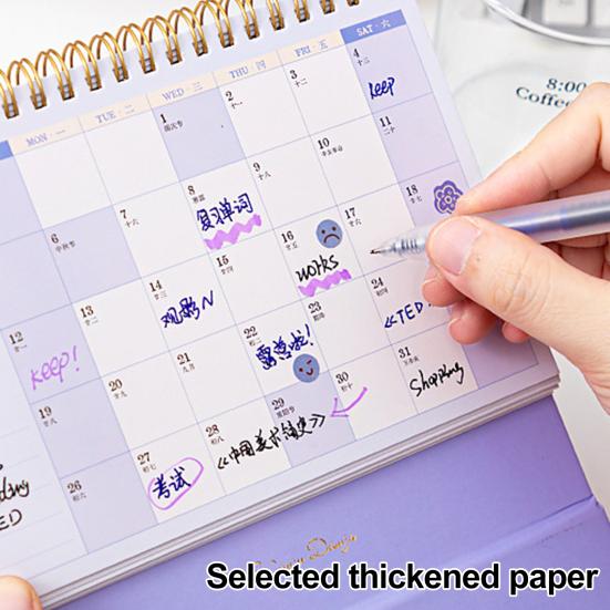 Mini stolní kalendář 2026 leden 2026 - prosinec 2026 12měsíční plánovač Dvojitá drátěná vazba Stojící překlápěcí Malý stolní kalendář pro domácí kancelář