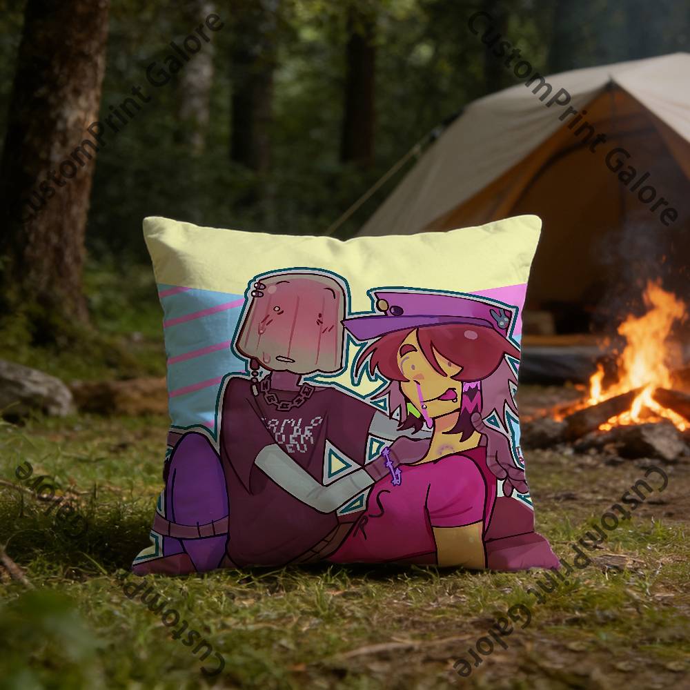 Skaterlight Infected Lampert Pillow Cover Polyester Square Cushion Case 45 cm Decorative for Home Couch Bed Car Decor