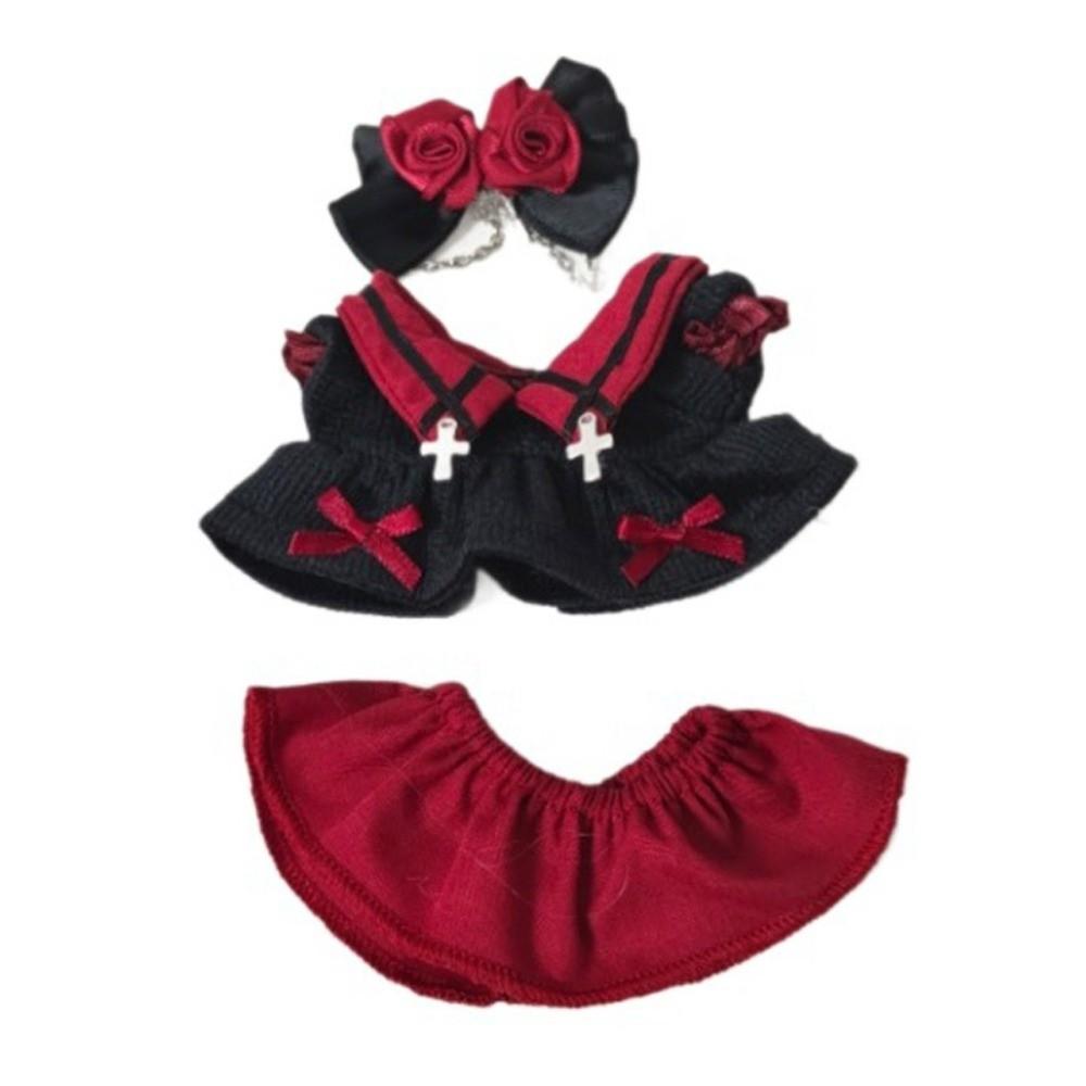 Cute Dress 10cm Cotton Doll Clothes Bow Hair Clip Doll Dress Up Set  10cm Cotton Doll